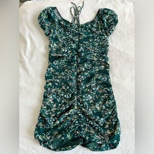 Missguided green floral dress